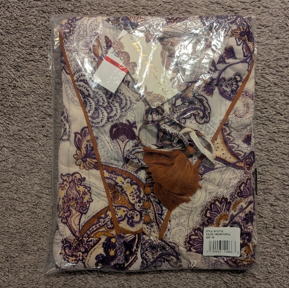 Band of the Free Lyonette Boho Paisley Minidress NWT sz XS - Picture 6 of 6